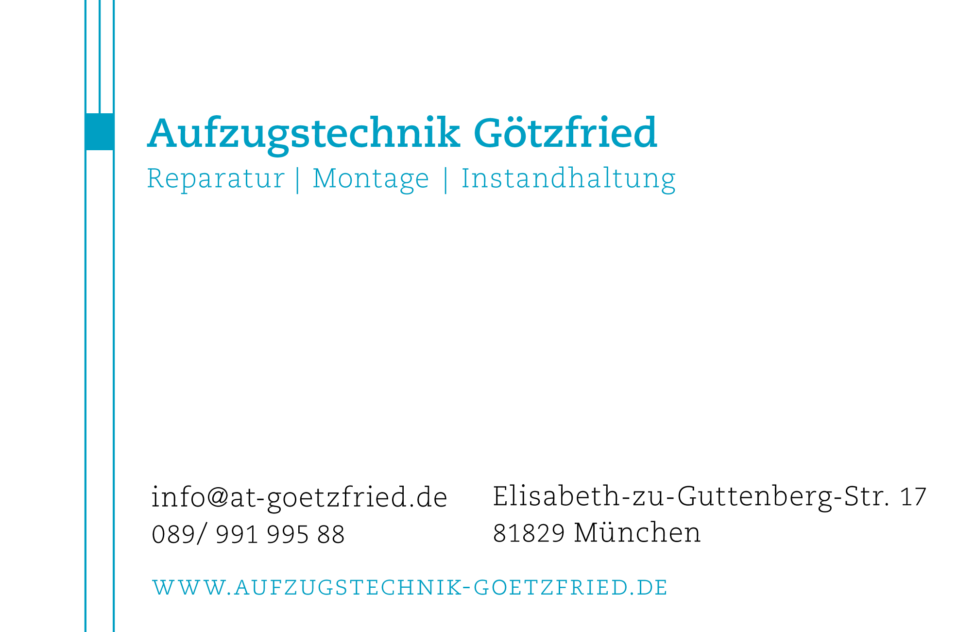 Aufzugstechnik Götzfried – Riemer Str. 337a, 81829 München – 089/ 991 995 88